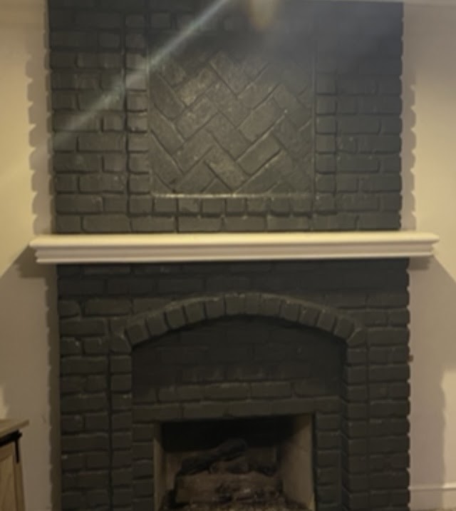 Fireplace After - Modern warm shiplap shingle remodel
